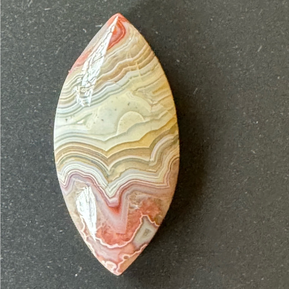 Crazy Lace Agate cabochon, perfect for wire wrapping and lapidary arts - Picture 2 of 2
